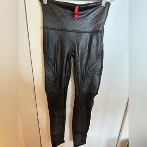 Spanx Faux Leather Moto Leggings